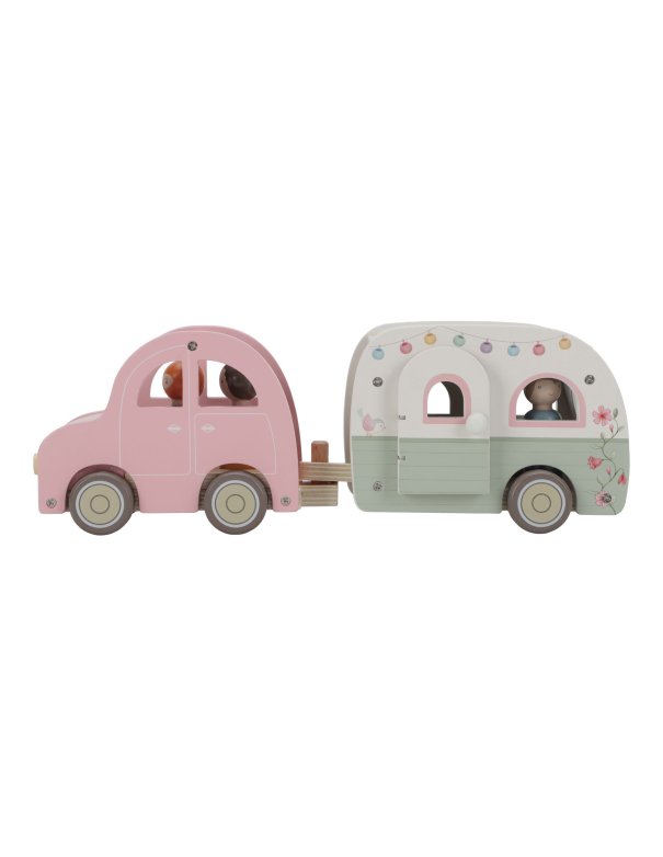 Voiture avec caravane en bois little dutch