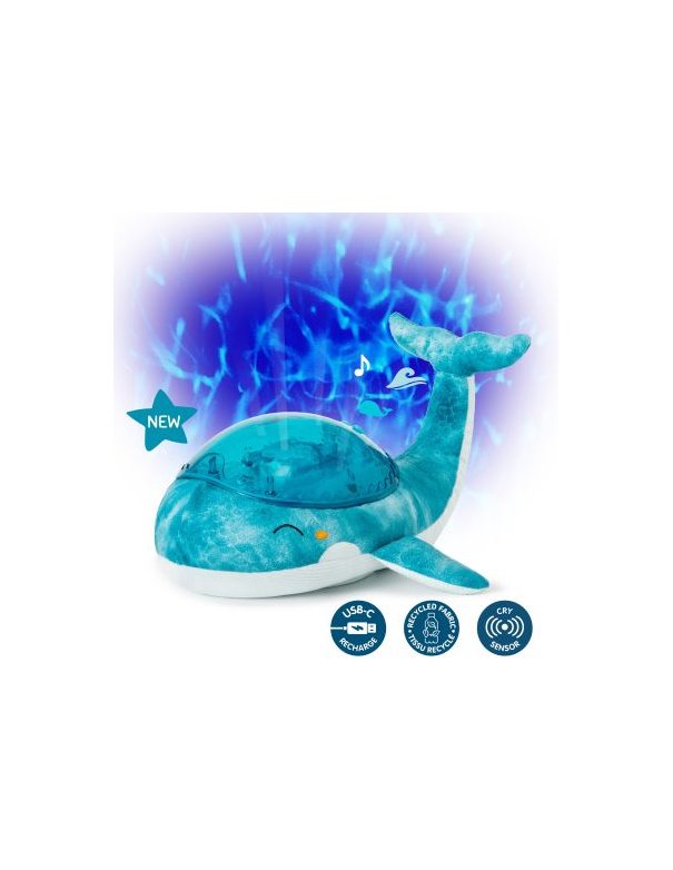 Baleine veilleuse musicale - BLEU