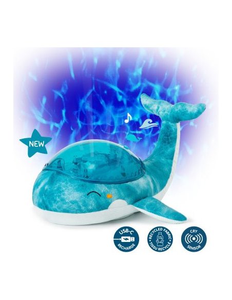 Baleine veilleuse musicale - BLEU
