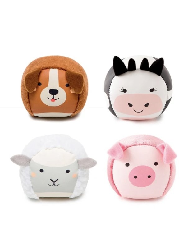 Set de 4 balles doudous - Ferme little big friends