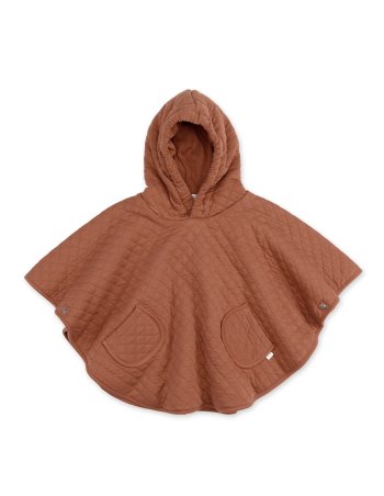 Poncho de voyage 9-36m QUILT - Brique (jersey + jersey) Bemini