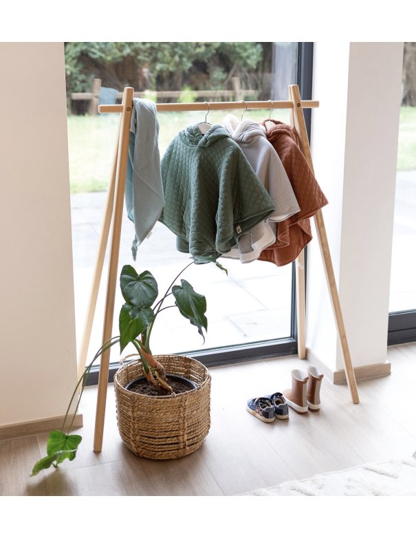 Poncho de voyage 9-36m QUILT - Brique (jersey + jersey) Bemini