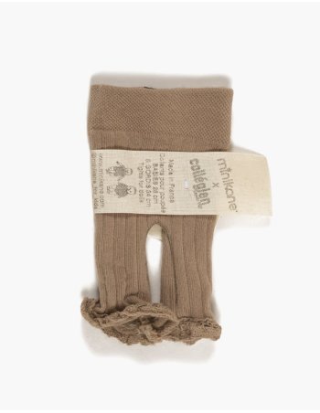 Collant- Minikane à volants sans pieds Chloé petite taupe