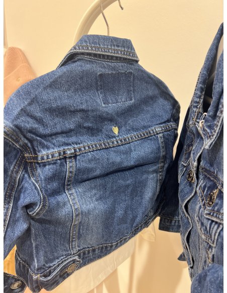 Veste en jean coeur brodé gold MUM/KIDS