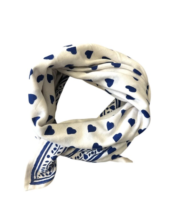 Foulard Adulte LOVE bleu maison augustin