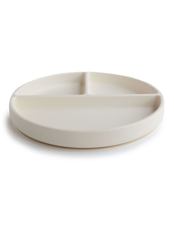 Assiette en silicone à ventouse - Ivoire mushie