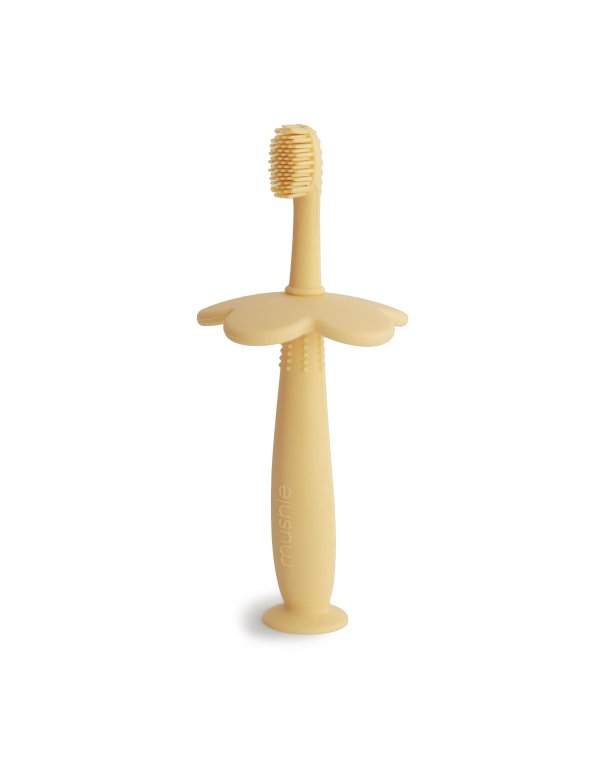 mushie Brosse à dent Fleur - Jaune