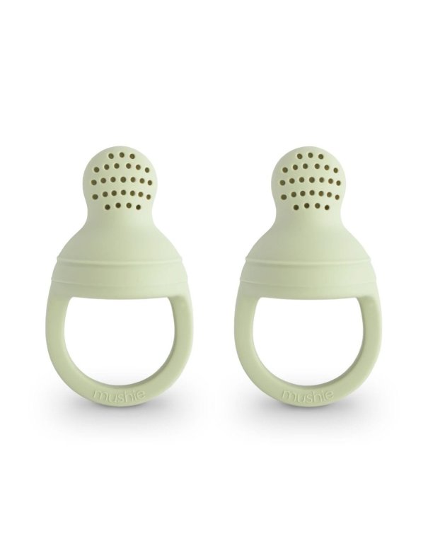 mushie Lot de 2 tétines grignoteuses en silicone - sauge