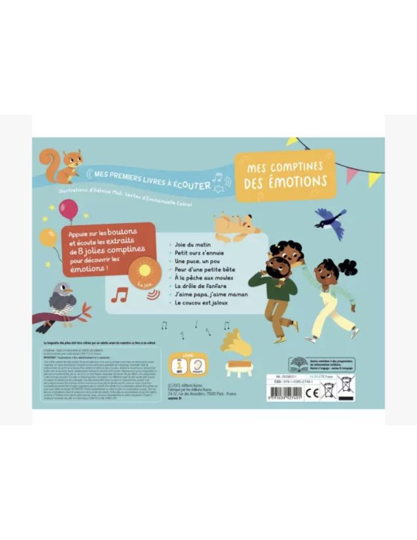 Mes premiers livres à écouter - Mes comptines des émotions