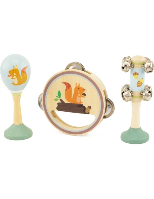 Coffret musical - instruments en bois - Hérisson