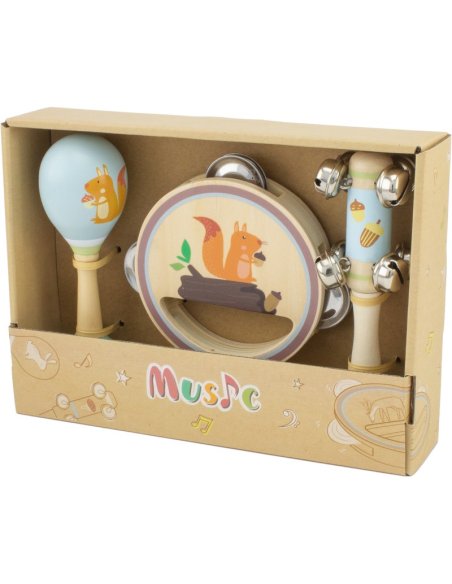Coffret musical - instruments en bois - Ecureuil - Ulysse