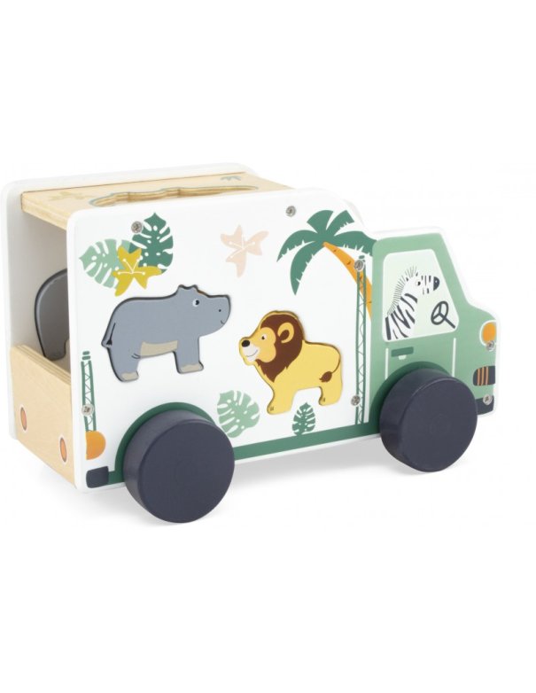 Camion safari à encastrer en bois