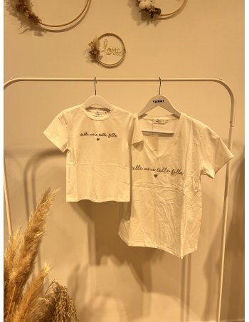 T-shirt blanc "Telle mère telle fille" MUM / Kids 2