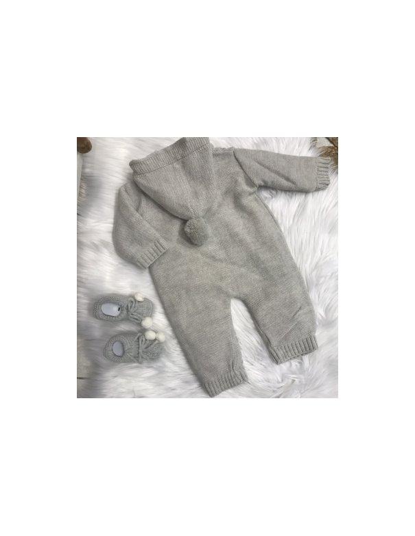 Combinaison tricot gris