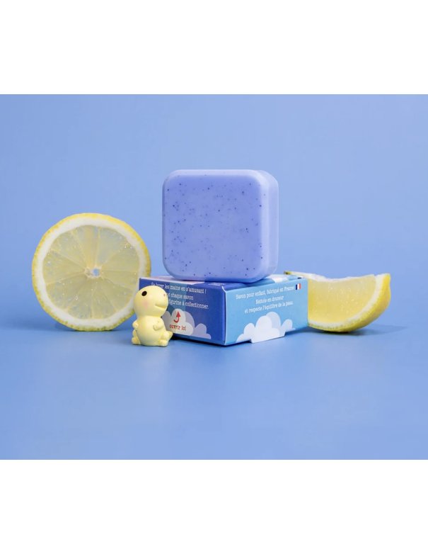 Savon Kindy mini bleu - parfum citron