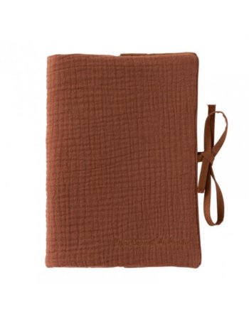 Protège-carnet de santé gaze de coton - Toffee