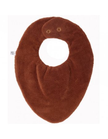 Bavoir-bandana réversible bambou / gaze de coton - Toffee 2