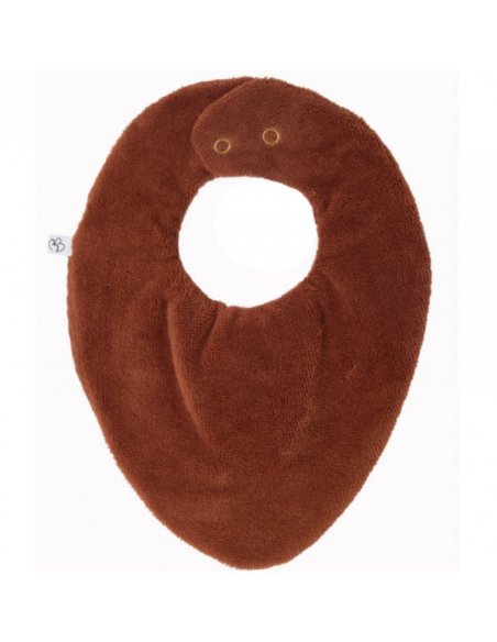 Bavoir-bandana réversible bambou / gaze de coton - Toffee