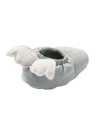 Chaussons avec ailes d’ange – vert de gris / écru bb&co 2