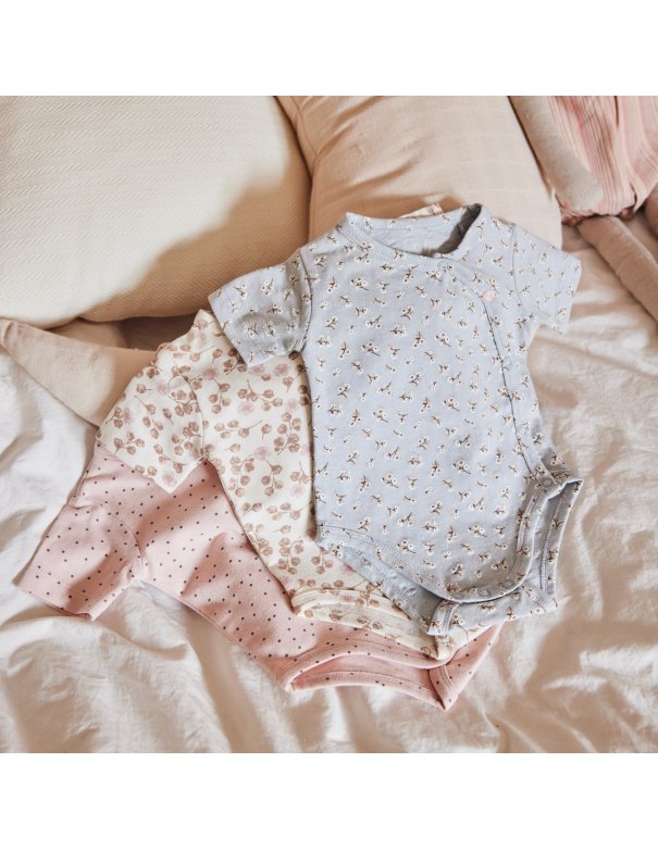 Lot de 3 bodies bébé en coton bio
