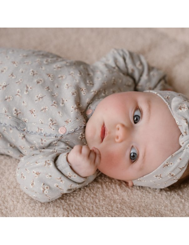 Ensemble 2 pièces bébé + bandeau en coton bio