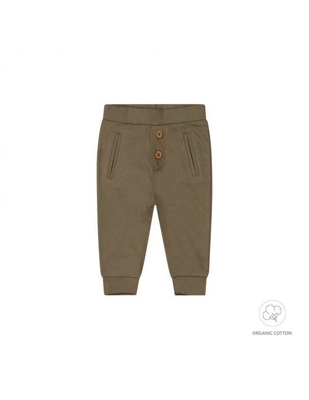 Pantalon bébé en coton bio kaki