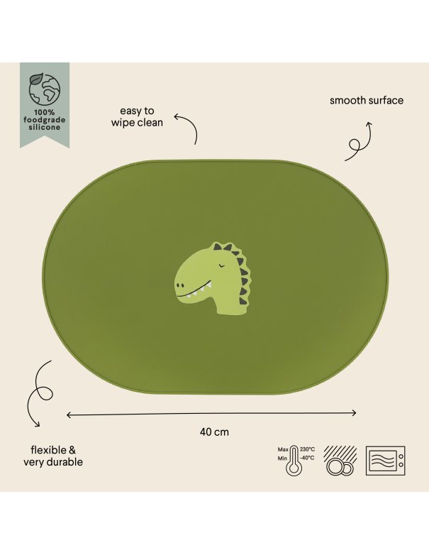 Set de table en silicone - Mr. Dino