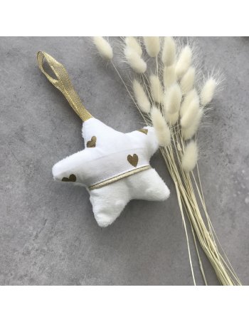 Suspension étoile tissu pour sapin 2