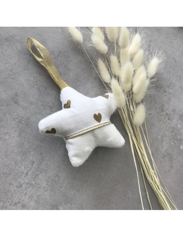 Suspension étoile tissu pour sapin Suspension étoile tissu pour sapin