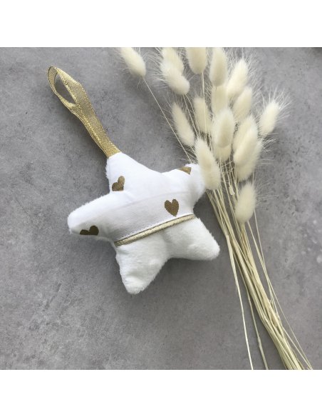 Suspension étoile tissu pour sapin Suspension étoile tissu pour sapin