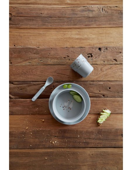 Coffret Repas Enfant (assiette, bol, tasse, cuillère) - Tiny