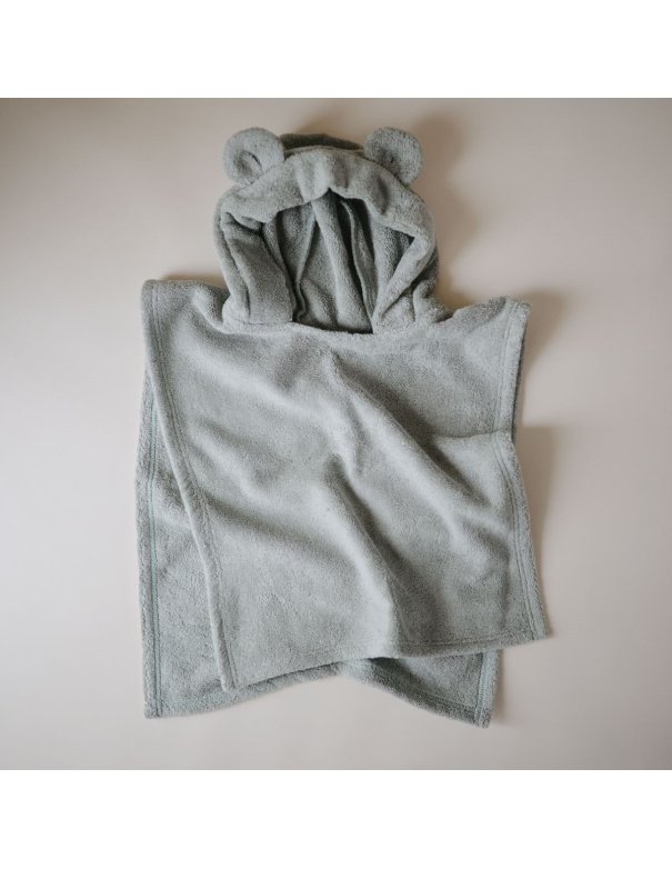 Poncho de bain ours - vert d'eau -...