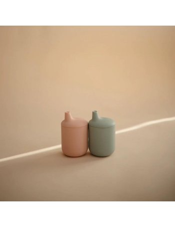 mushie Gobelet à bec en silicone - blush 2