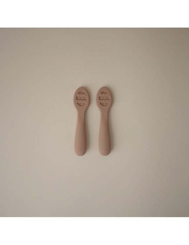 Première cuillère - set de 2 - Naturel - Mushie