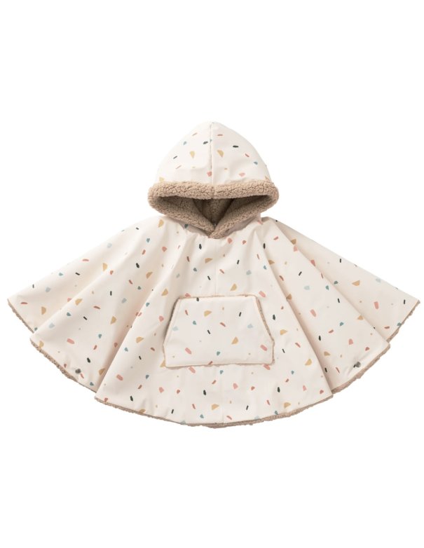 Poncho imperméable ciré terrazzo / sherpa ourson - BB&Co