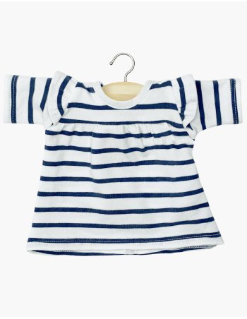 Robe Mélodie -Minikane en jersey à rayures bleu marine