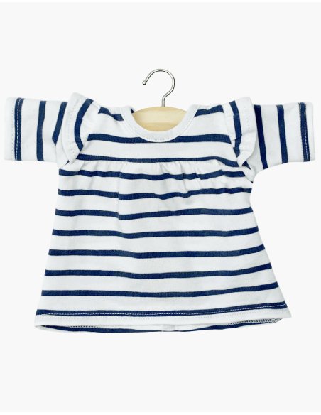 Robe Mélodie -Minikane en jersey à rayures bleu marine
