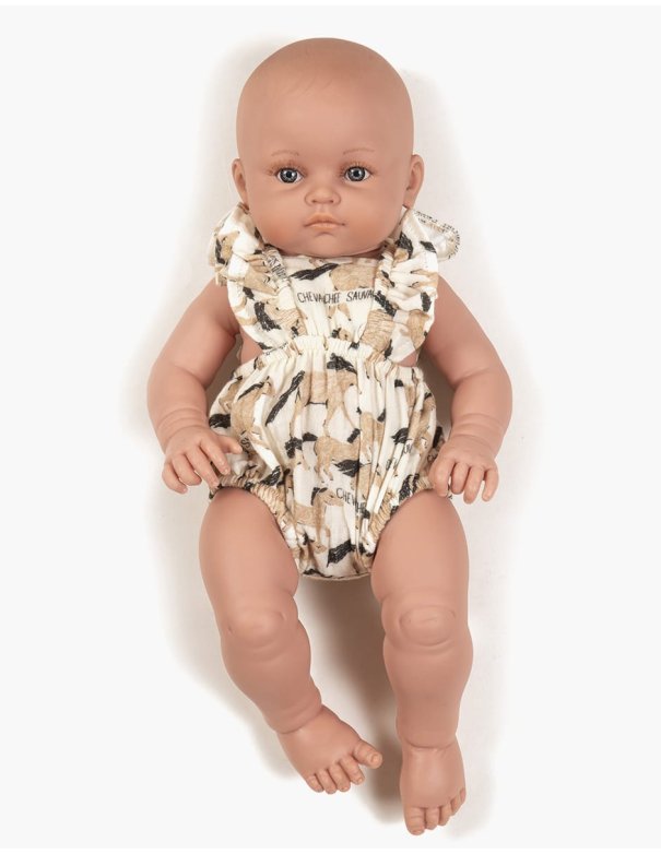 Bambinis –Minikane Barboteuse rétro Lou en double gaze