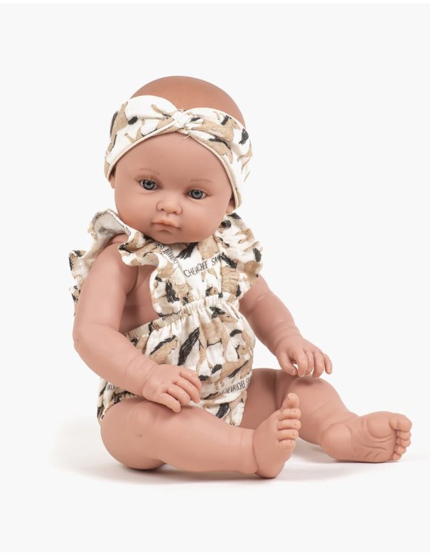 Bambinis –Minikane Barboteuse rétro Lou en double gaze