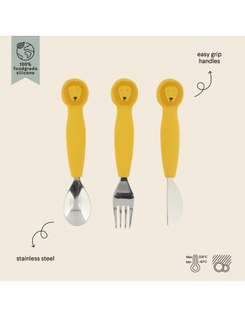 Couverts en silicone pack de 3 - Lion 2