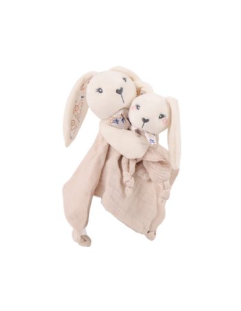 Doudou de séparation lapin duo