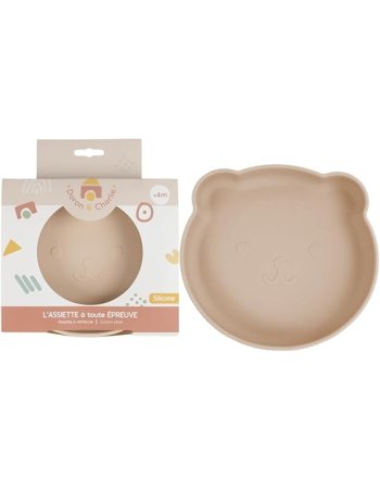 Assiette à soupe en silicone ventousée - Sable 2