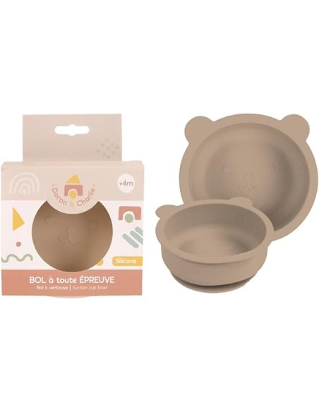 Bol silicone ventousée - Sable