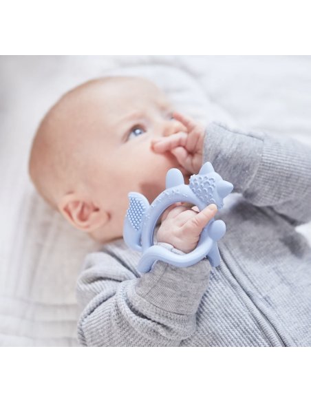 Anneau de dentition renard - bleu