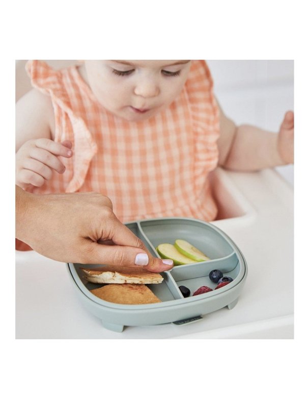 Assiette compartimentée 2 en 1 - sauge Assiette compartimentée 2 en 1 - sauge