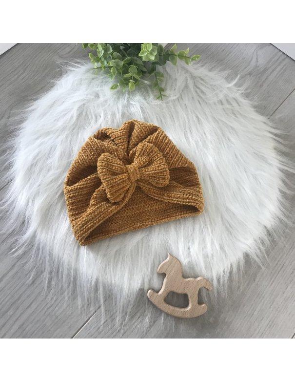 Turban en maille chenille Turban en maille chenille