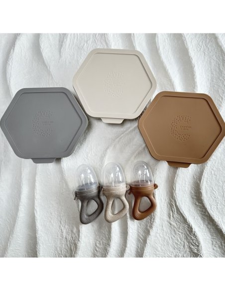 Grignoteuse + bac à glaçons - gris/taupe - Chewies