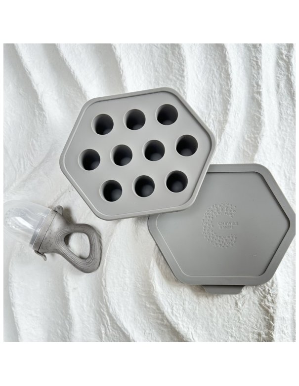 Grignoteuse + bac à glaçons - gris/taupe - Chewies