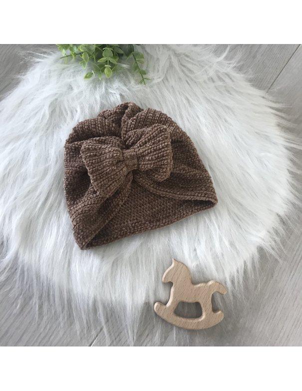 Turban en maille chenille Turban en maille chenille
