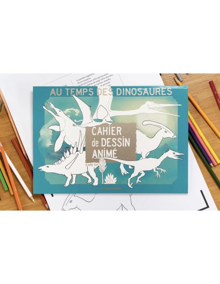Cahier de dessin animé - Au temps des dinosaures 4/12 ans